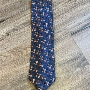 Yves Saint Laurent Navy Floral Tie